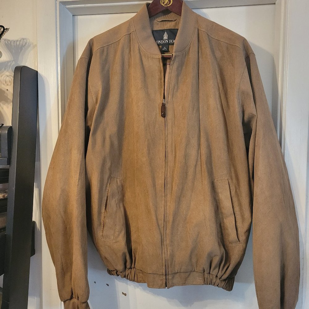 Men's Classic London Fog Suede Jacket XL Long